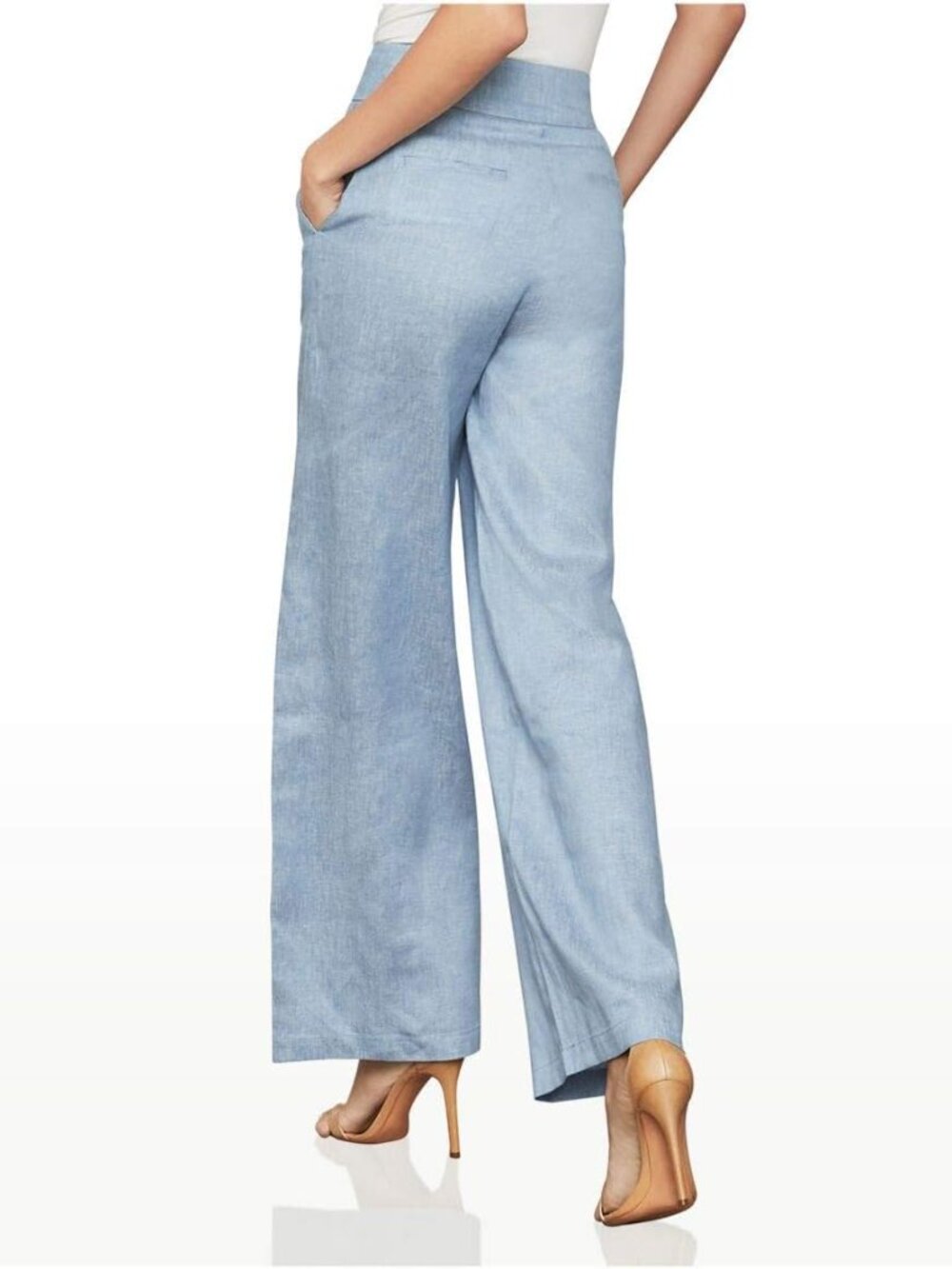 BCBGMAXAZRIA Women's Size XS Linen Chambray Sailor Pant